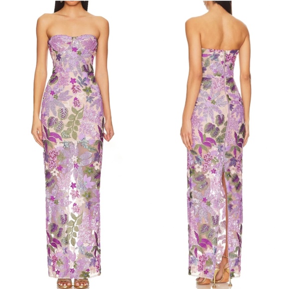 Bronx and Banco Dresses & Skirts - BEST Bronx and Banco Dahlia Lilac Maxi Dress Gown Purple Lavander Sequin Party